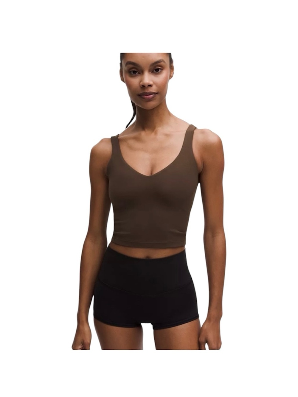 All in motion dark brown v-neck tank top - XL
